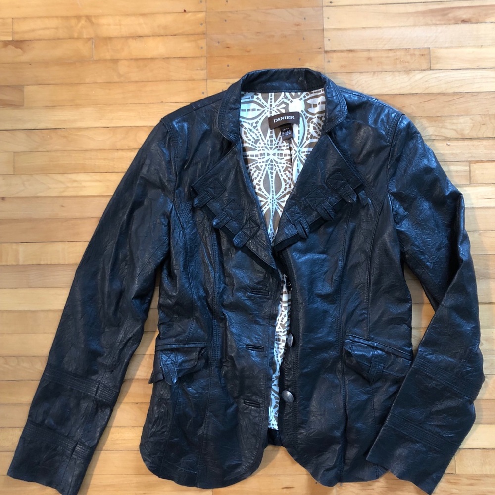 DANIER Leather jacket - NEW - XS - Black